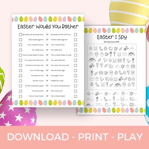 Easter Game Bundle, Easter Activity Pack, Printable Easter Games for ...