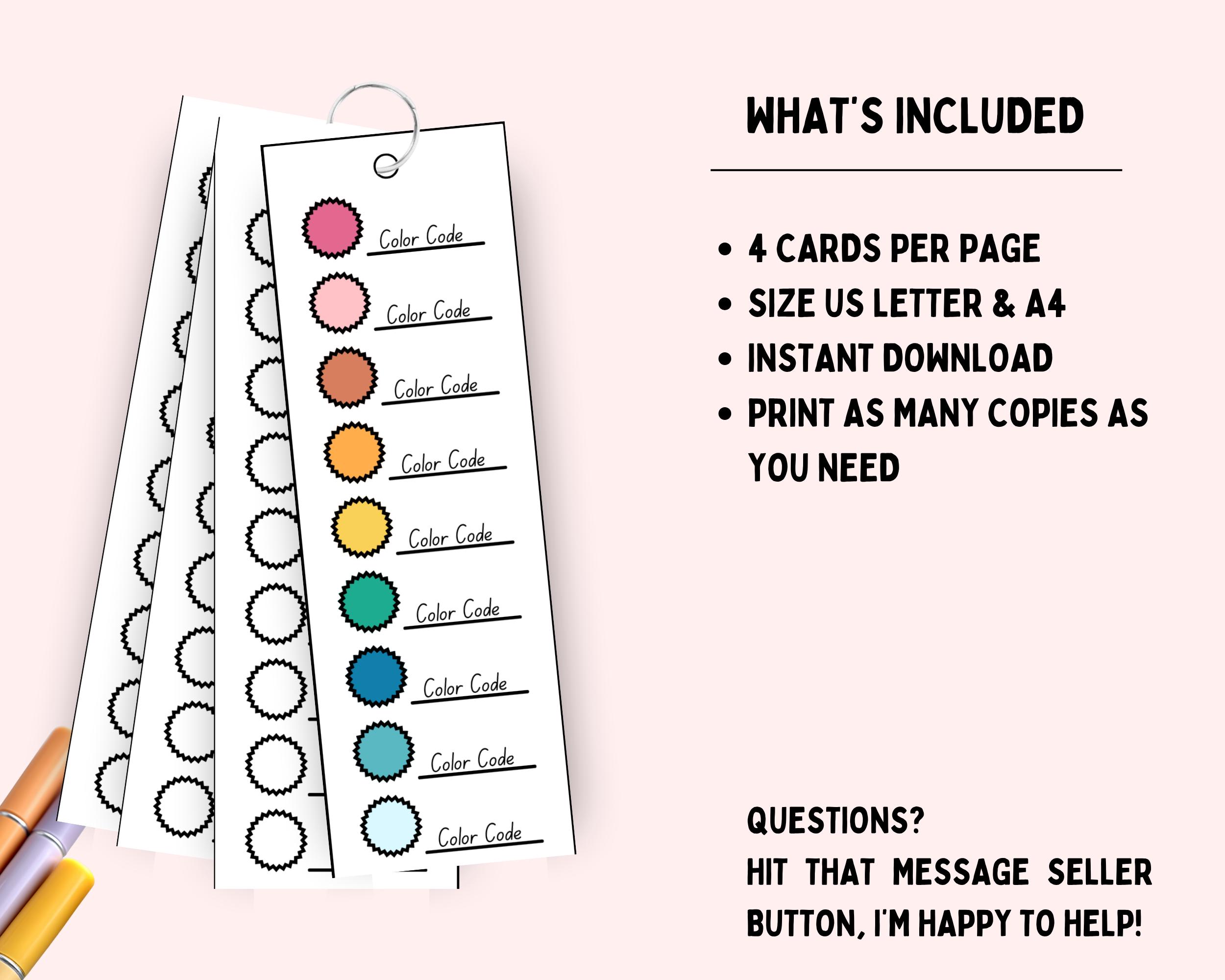 Color Swatch Charts, Color Test Chart, Blank Color Chart, Adult ...