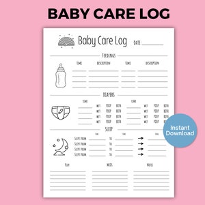 Registro delle cure infantili, Registro della tata, Registro giornaliero dell'assistente, Registro giornaliero dell'asilo nido, Registro delle cure neonatali, Registro di monitoraggio del bambino, Registro giornaliero del neonato, Registro della babysitter