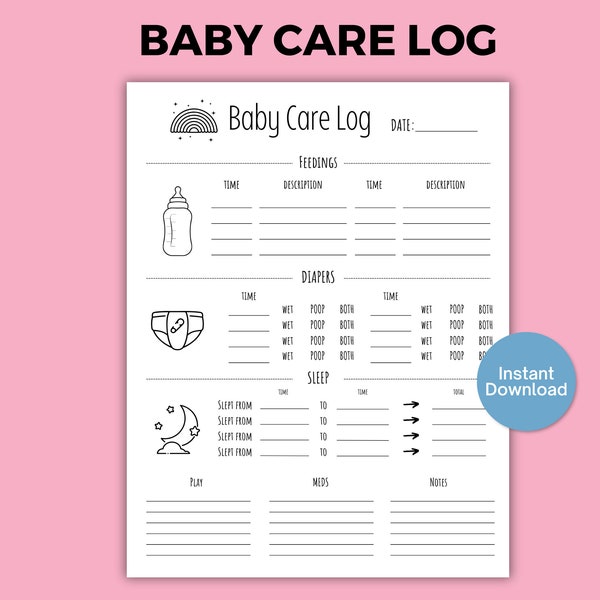 Caregiver Daily Log - Etsy