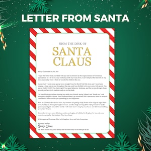 Carta de Santa, Ideas Secretas de Santa, Cartas de Santa, Certificado de Lista Bonita, Caja de Nochebuena, Carta del Polo Norte, Carta Imprimible