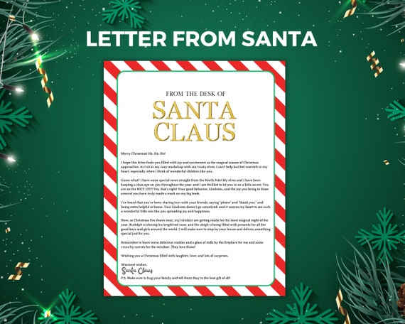 Letter From Santa, Secret Santa Ideas, Santa Letters, Nice List
