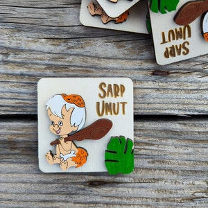 Baby Shower Party Favor The Flintstones Theme Magnet for 1st Birthday Party Gift for Guest