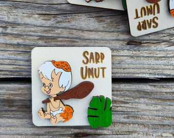 Baby Shower Party Favor The Flintstones Theme Magnet for 1st Birthday Party Gift for Guest