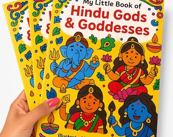 Hindu Gods & Goddesses Coloring Book - Indian Deities Line Art | Cultural activity book (A4 format)