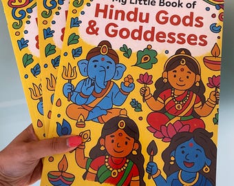 Hindu Gods & Goddesses Coloring Book - Indian Deities Line Art | Cultural activity book (A4 format)