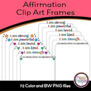 Tägliche Affirmation Clip Art Rahmen