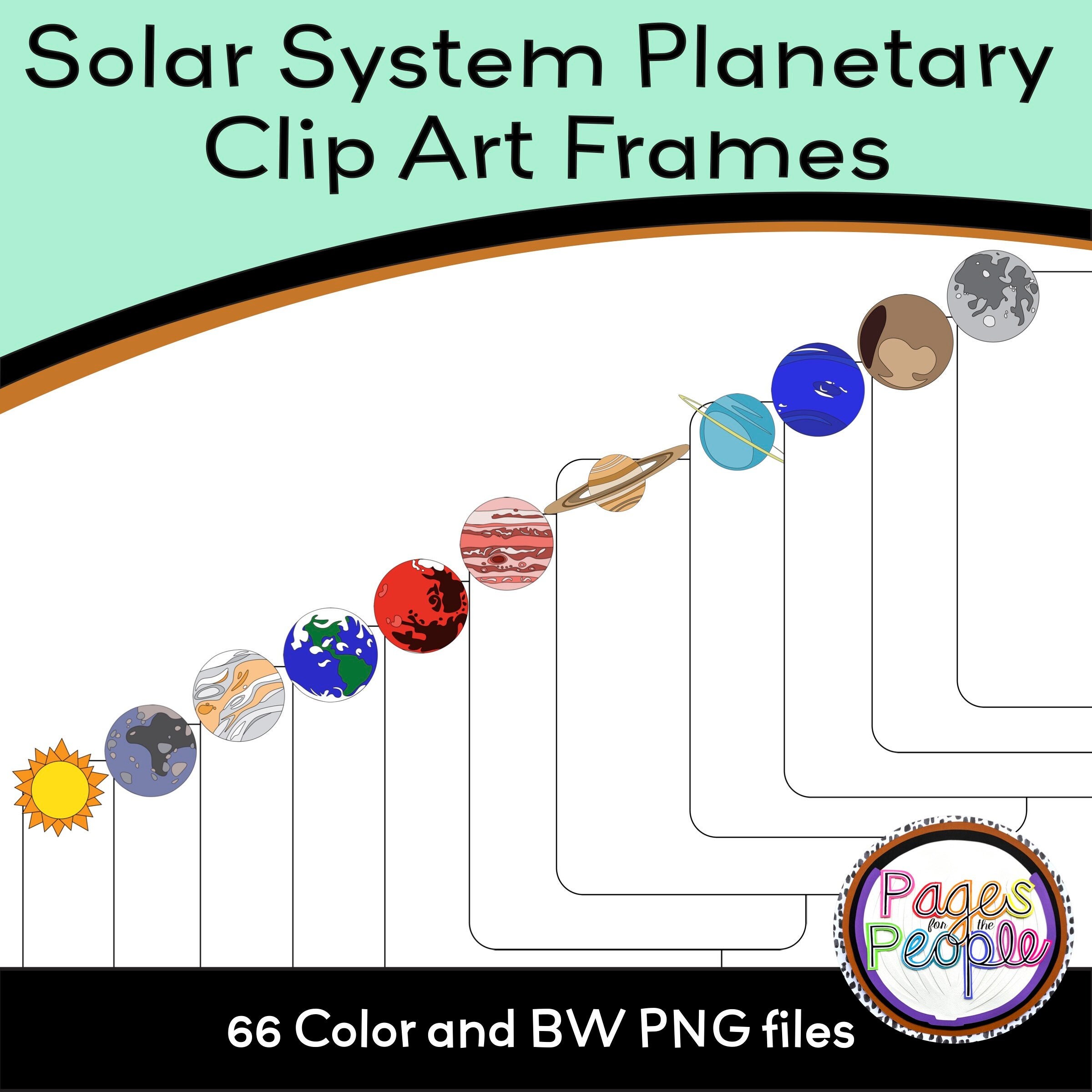 Solar System Planetary Clip Art Frames - Etsy