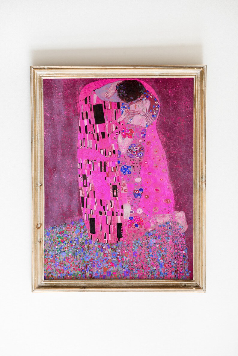 Pink Themed Gallery Wall Set of 7 Famous Paintings Digital Etsy