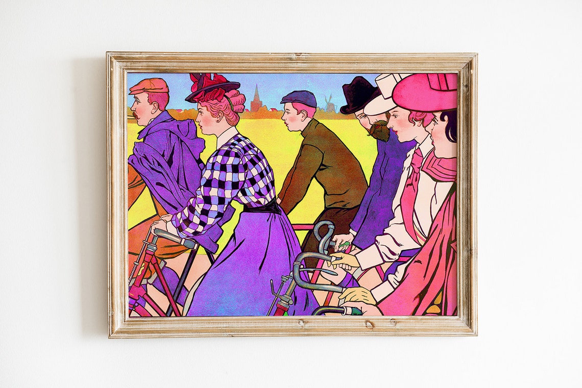 Pink Themed Gallery Wall Set of 7 Famous Paintings Digital Etsy