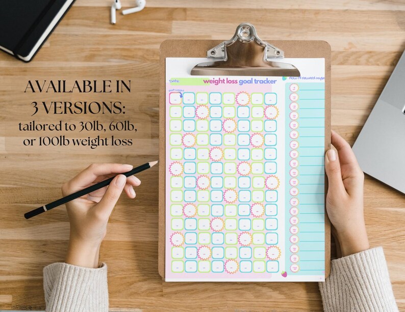 Weight Loss Tracker Printable Chart, Weight Loss Challenge, Weight Loss ...