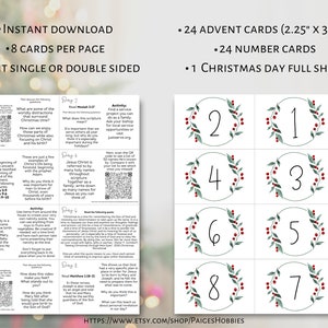 LDS Printable Advent Cards for Christmas Advent Calendar Church of ...