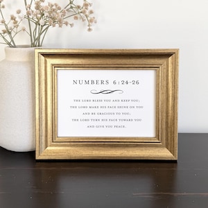 Numbers 6:24-26 The Lord Bless You And Keep You Framed Bible Verses Custom Scripture Print Framed Christian Wall Art Custom Bible Verse Gift