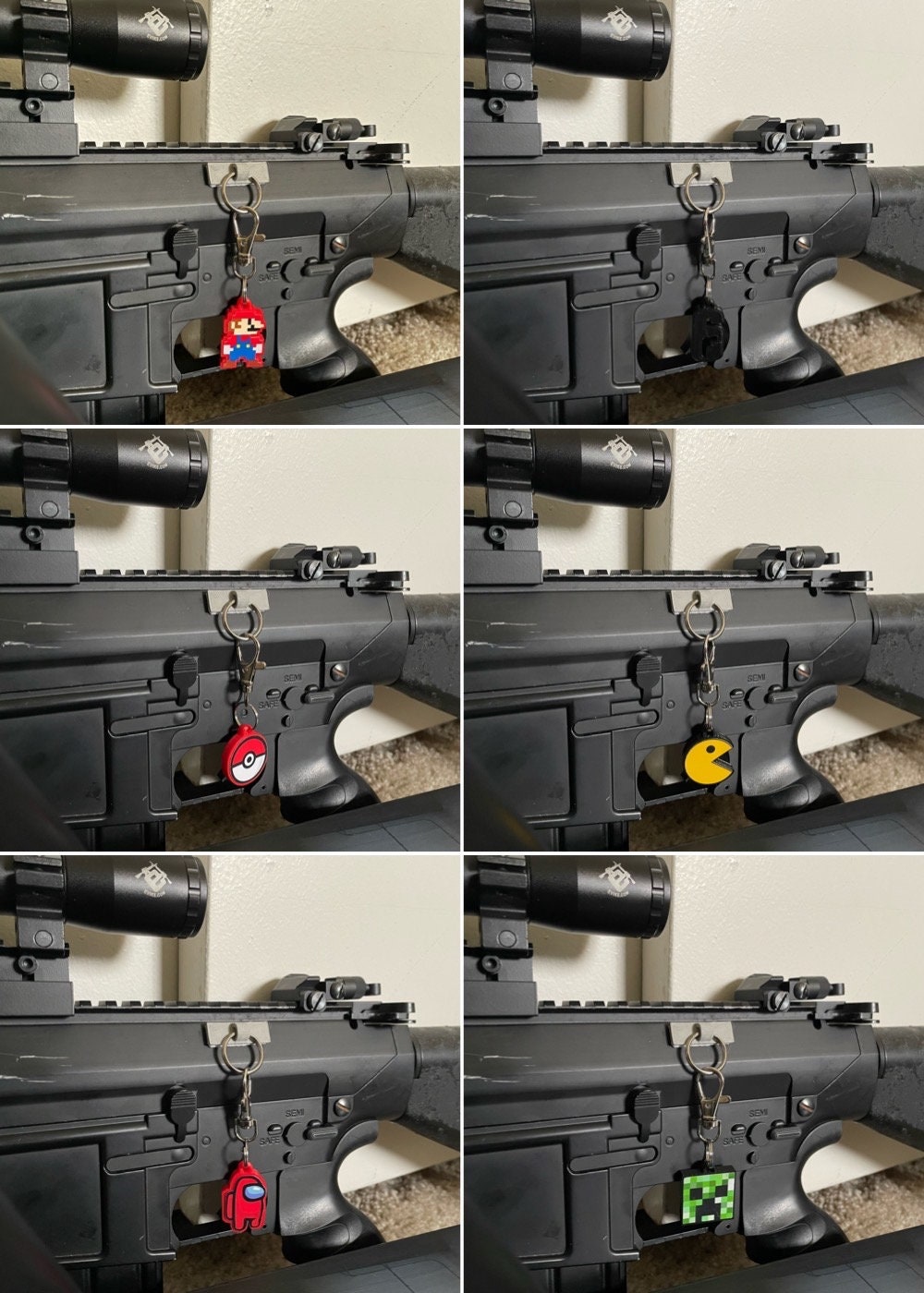 Tacticool Charmz Airsoft 2D Gun Charms video Game Icons Series 2pack