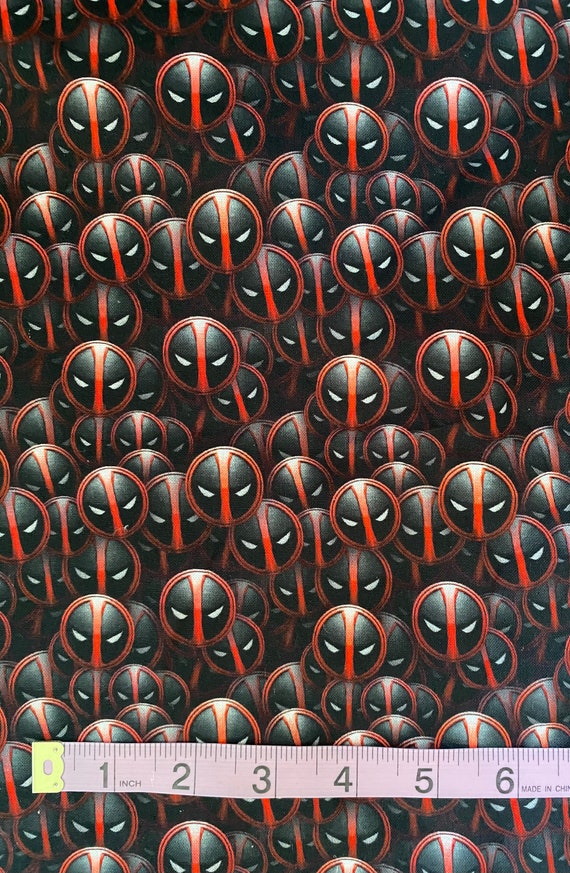 18x10 Deadpool Fabric 100 Cotton Fabric Remnant Marvel Comic