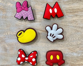 Disney Shoe Buckles Mickey Mouse Minnie Rubber Accessory Embellishment Charms