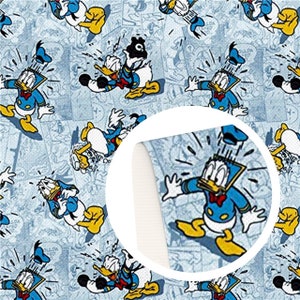 Disney Donald Duck Fabric 100% cotton fabric Fat Quarter Tumbler Cut Mickey Disney Ducks Classic Blue