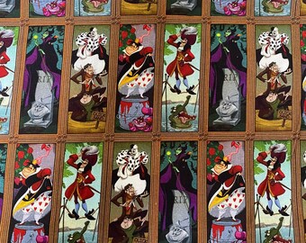 18" x 10” Haunted Mansion Fabric 100% Cotton Fabric Remnant Disney Stretch Room Villains Fabric Halloween Ghost Hosts Captain Hook Ursula