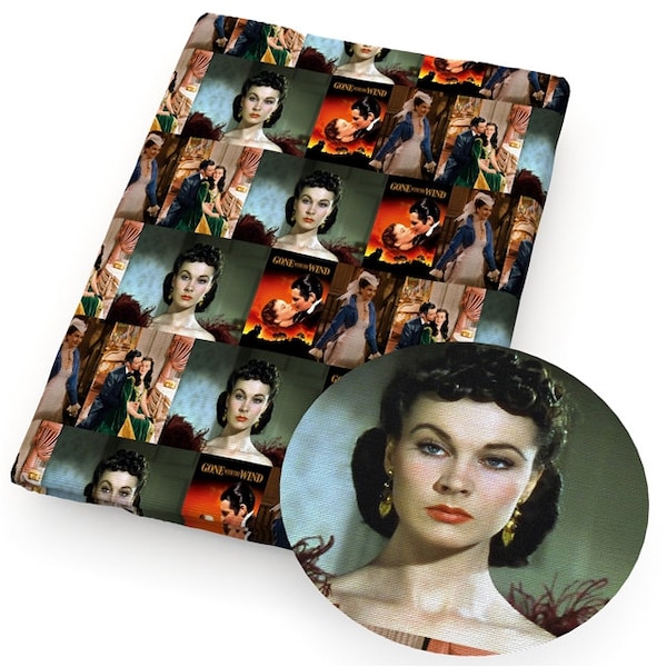 Gone With The Wind Fabric 100% cotton fabric Fat Quarter Tumbler Cut Old Hollywood Movies