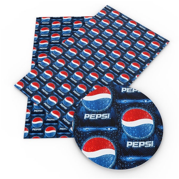 Pepsi Fabric 100% Cotton Fabric Fat Quarter Tumbler Cut Coke Fabric Classic Beverage Signage Inspired