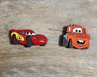 Cars Shoe Charms Rubber Accessory Charms Disney Lightning McQueen Tow Mater | Shoe Buckles