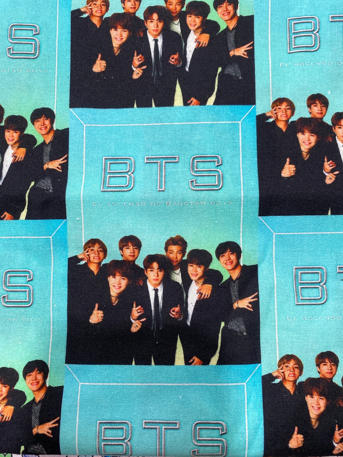 BTS Fabric 100 Cotton Fabric by the Yard Bt21 Fabric Kpop Etsy