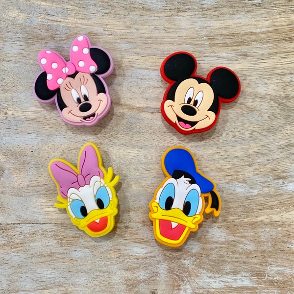 Disney Shoe Buckles Mickey Minnie | Rubber Accessory | Charms Disneyland Mickey Minnie Mouse Donald Daisy Duck