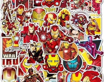Iron Man Stickers Pack | High Quality Water Resistant | Decoration | Scrapbooking | Journaling Avengers Stickers Marvel