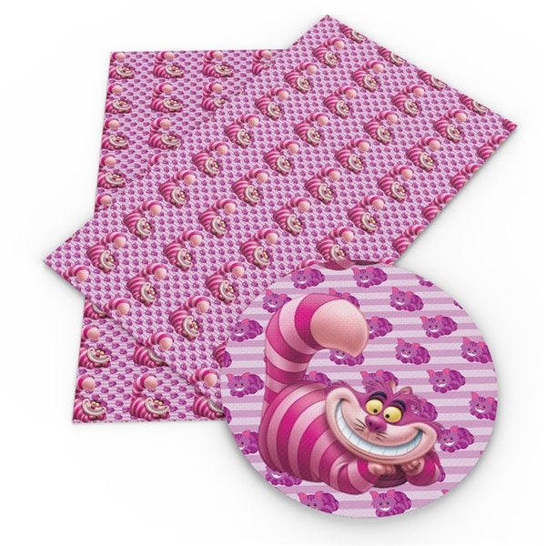 Disney Cheshire Cat Fabric 100% Cotton Fabric by the Yard Alice in Wonderland Fabric Disney Cat