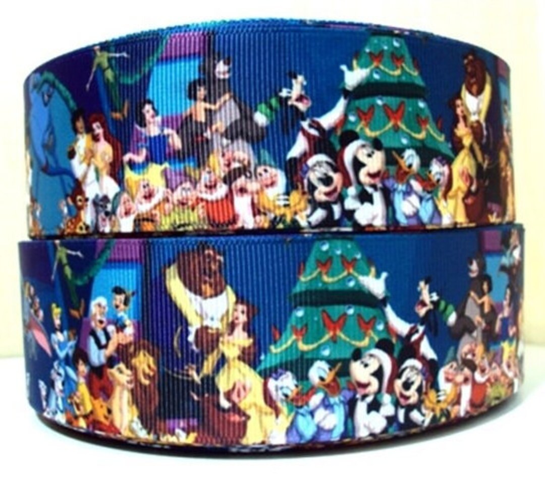 Disney Christmas Ribbon 1 and 1.5 High Quality Etsy