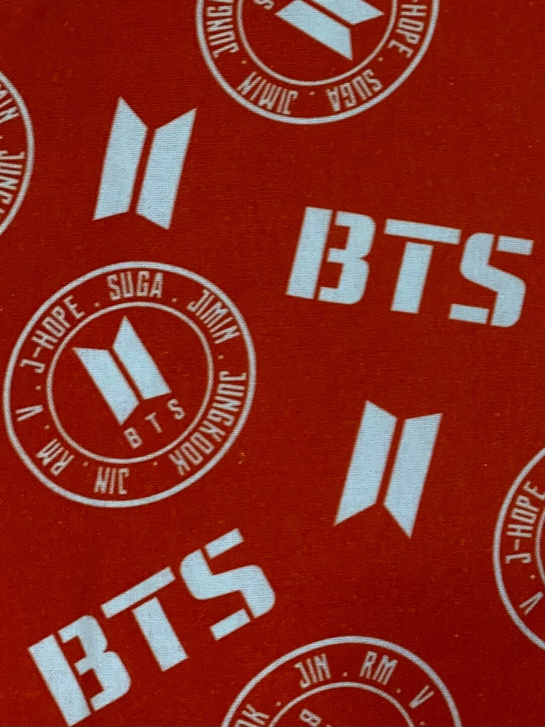 BTS Fabric 100 Cotton Fabric by the Yard Bt21 Fabric Kpop Etsy