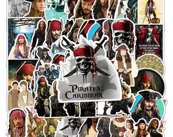 Disney Pirates Of The Caribbean Stickers | Sticker Packs  Water Resistant | Laptop Decals | Hydro Flasks | Skateboards | Stocking Stuffer