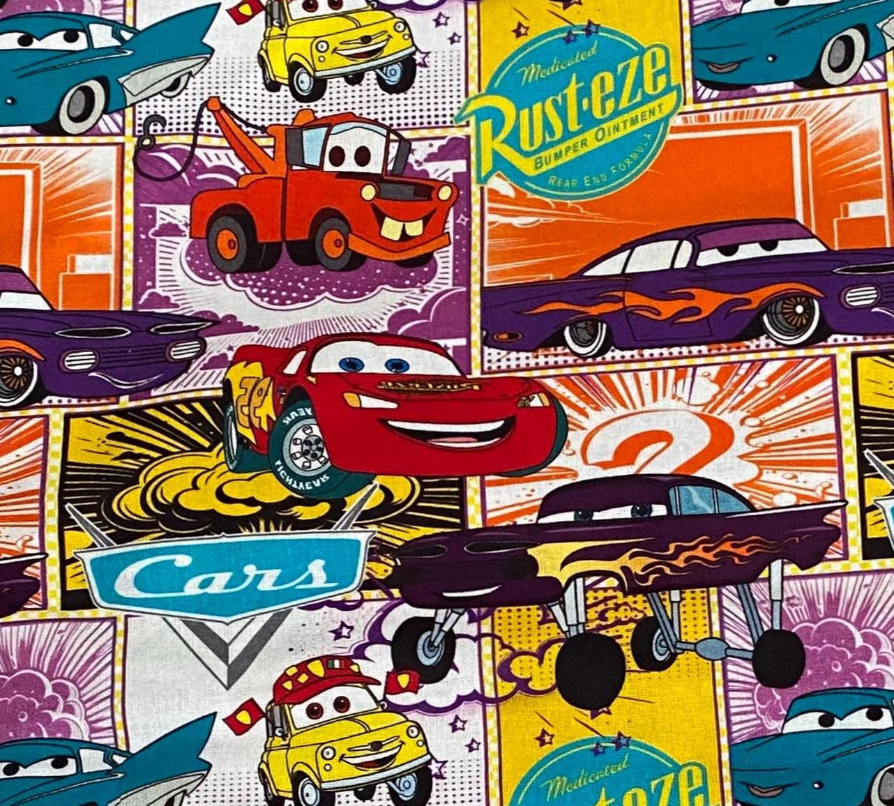 Disney Cars Fabric 100% Cotton Fabric Fat Quarter Tumbler Cut Classic ...