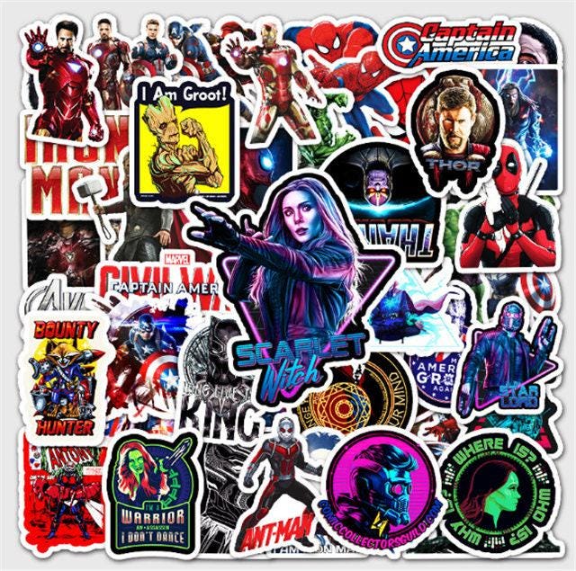 Sticker Ibx Avengers Stickers Pack | High Quality Water Resistant Laptop Stickers ...