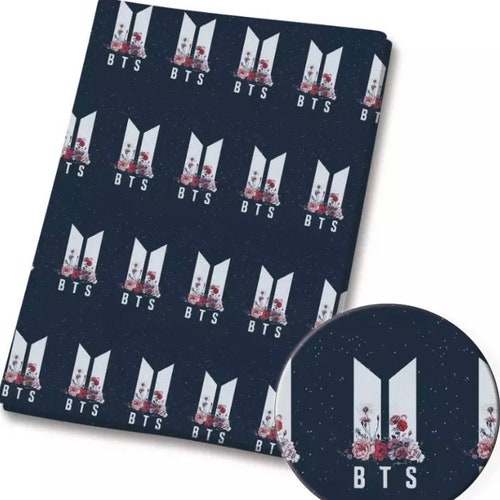 BTS Fabric 100 Cotton Fabric by the Yard Bt21 Fabric Kpop Etsy