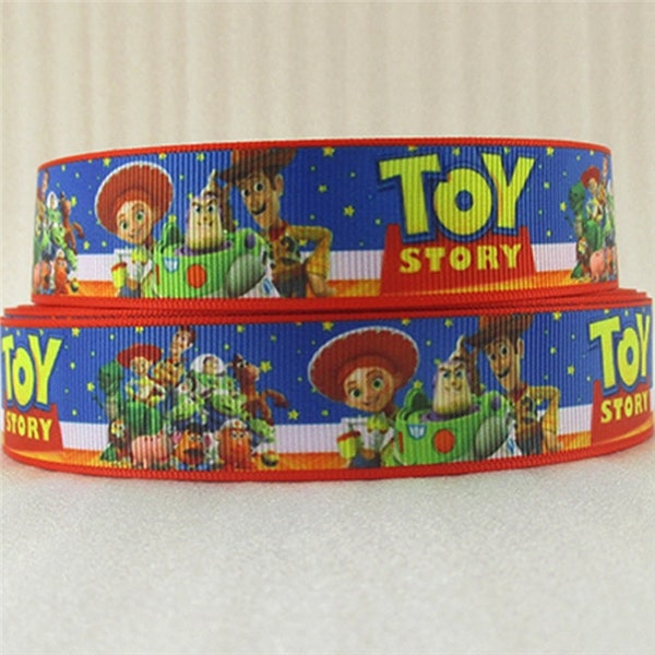 Disney Toy Story Ribbon By the Yard  1" and 1.5" High Quality Grosgrain Ribbon Perfect for Hair bows, Keychains Lanyards, Wreaths, and More!