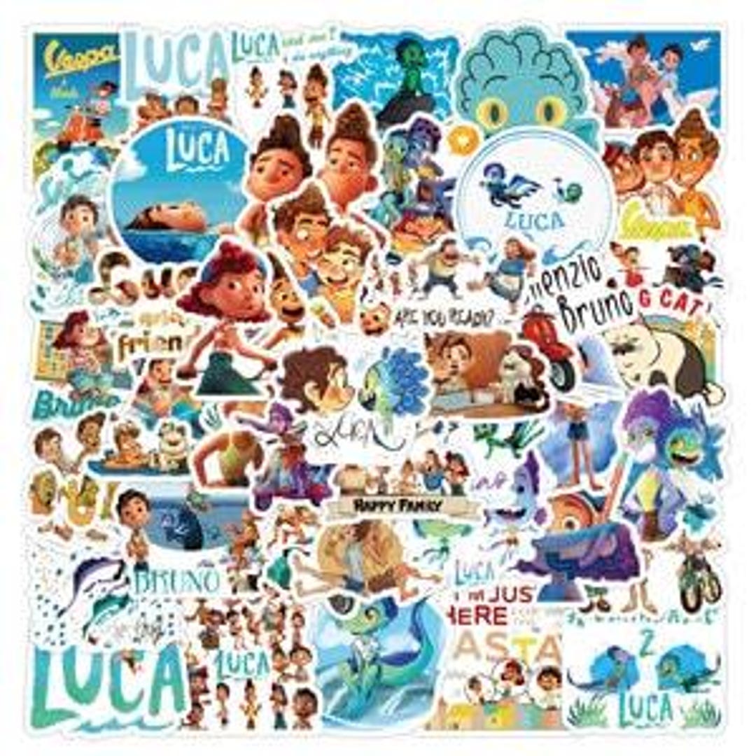 Luca Pacioli Sticker Disney Luca Stickers Pack | Alberto Giulia | Water Resistant | Laptop ...