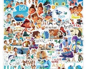 Disney Luca Stickers Pack | Alberto Giulia | Water Resistant | Laptop Stickers | Water Bottle | Decoration | Scrapbooking | Journaling