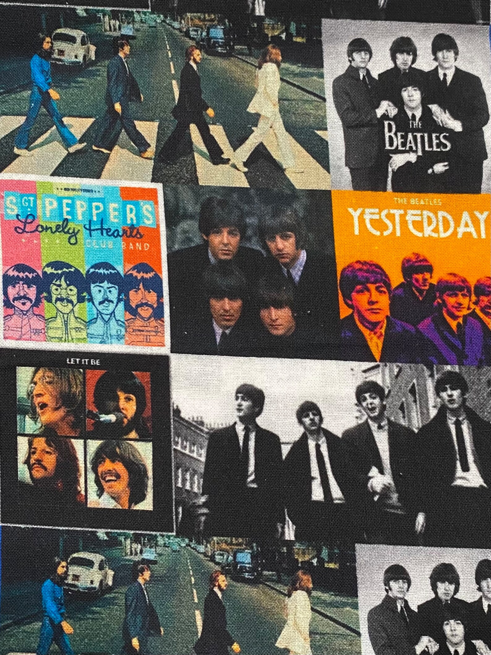 Beatles Fabric 100 Cotton Fabric by the Yard Paul Mccartney Etsy