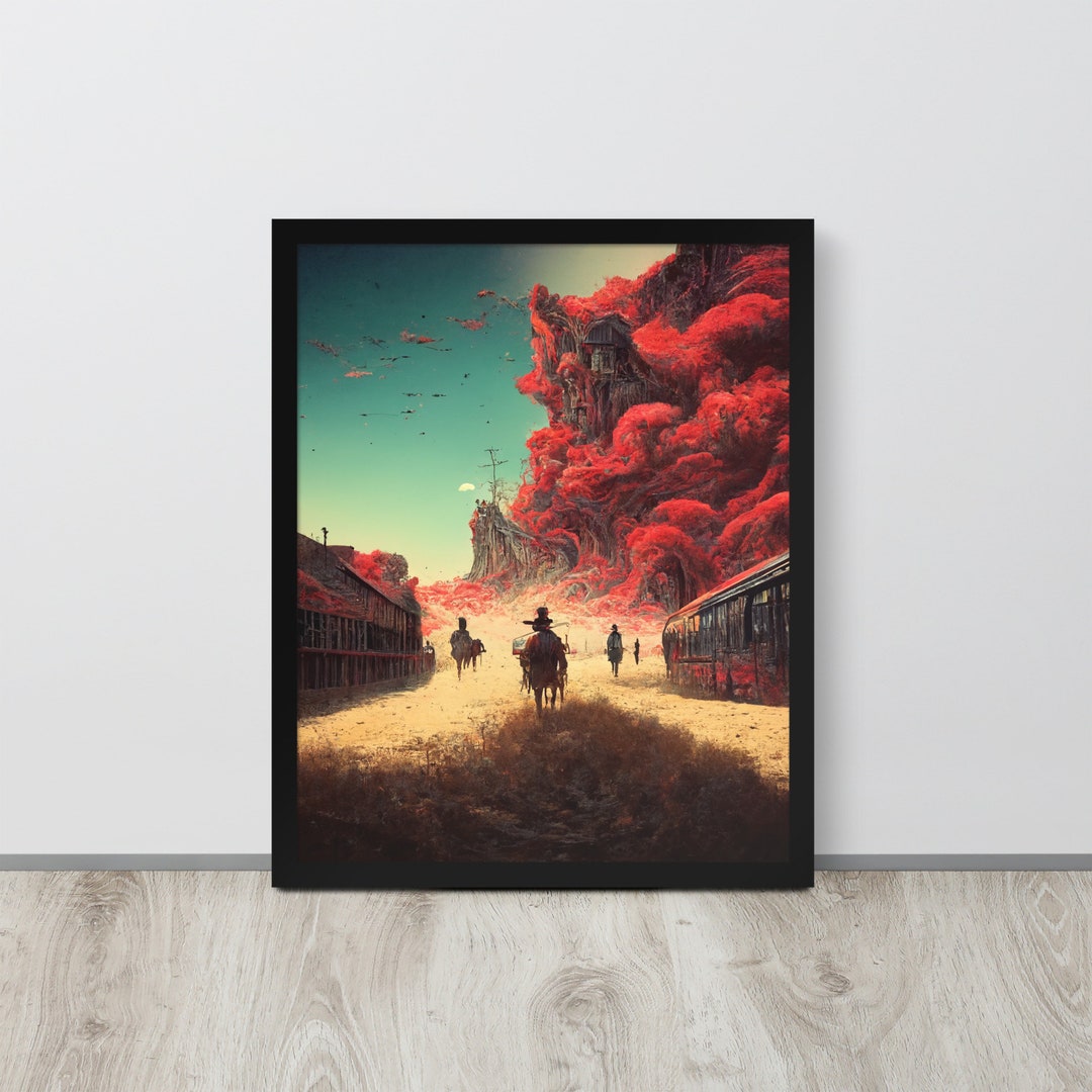 RDR2 Framed Framed Video Game Poster Print Desk Art Home Etsy