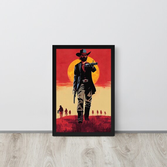 RDR2 Framed Framed Video Game Poster Print Desk Art Home Etsy