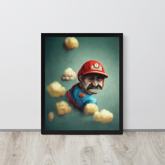Super Mario Framed Print and Poster Framed Video Game Poster Etsy