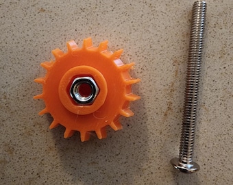 Máquina de tejer Sentro 40: engranaje de repuesto impreso en 3D con hardware