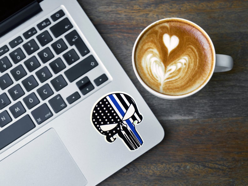 Thin Blue Line Punisher Sticker Police Sticker Cop Sticker - Etsy