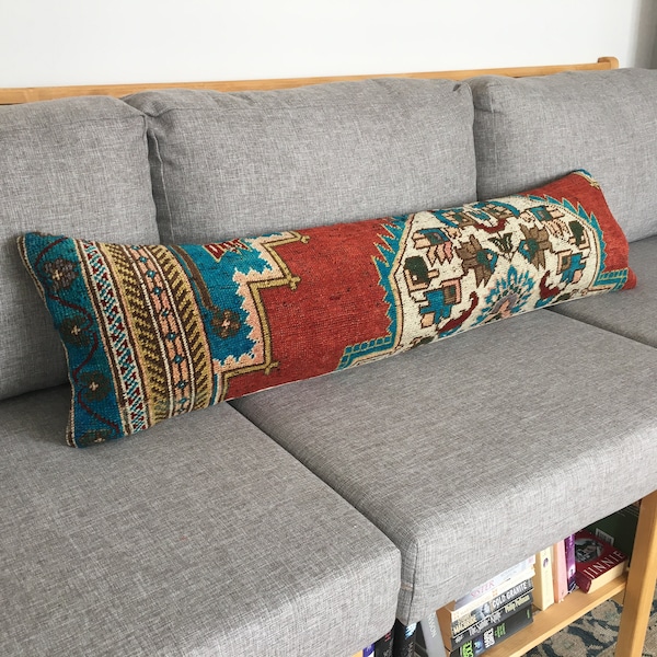 Long Lumbar Pillow for King Bed Etsy