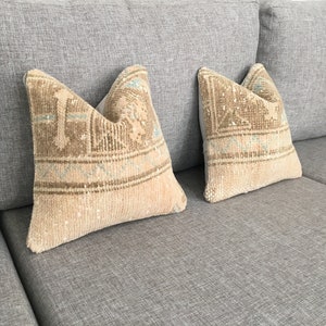 12x12 Funda de almohada de alfombra beige anaranjada a juego, funda de cojín turco de tiro pequeño, Boho Aztec Vintage Couch Euro Sham, 12.2x12.2 pulgadas
