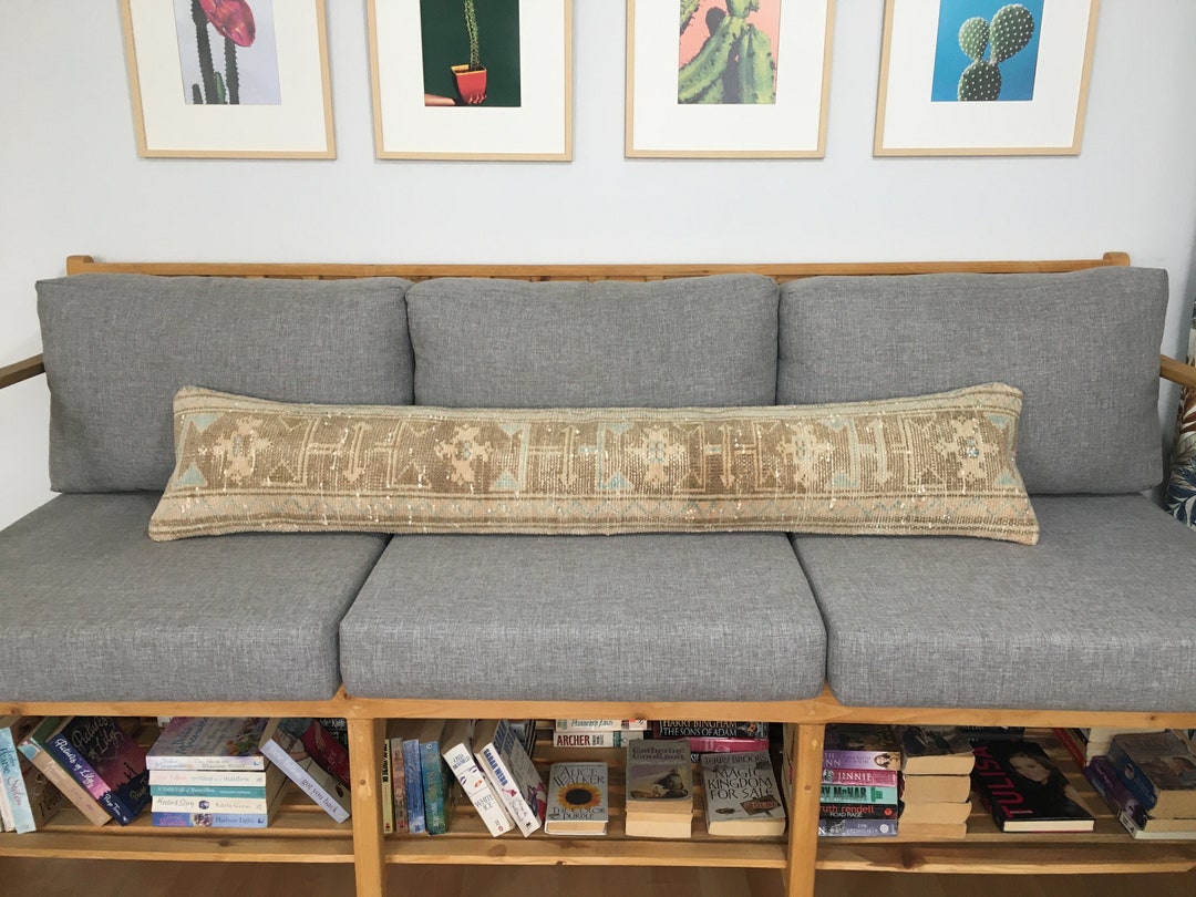 12x60 Soft Brown Oversized Boho Bolster Pillow for Bench Etsy