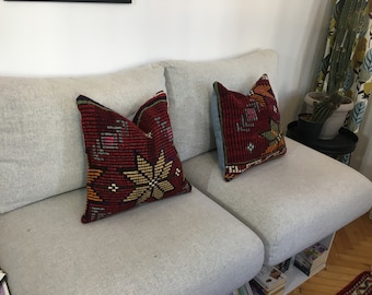 Lot De 2 Grandes Taies D'oreiller Vintage Brodées En Coton Blanc