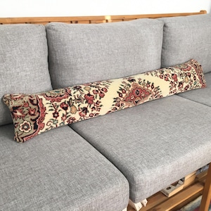 8x48 Decorative Rug Pillow , Unique Handmade Rug Pillow , Vintage Rug Pillow , Rug Pillow Cover , Turkish Rug Pillow , 8.3x48 Inches