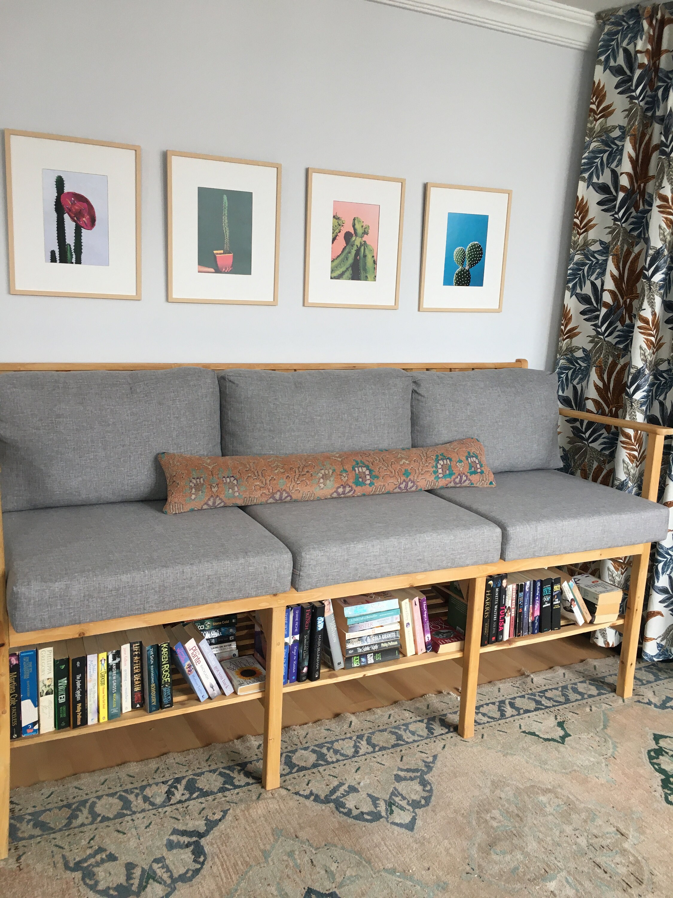 8x48 Floral Rug Lumbar Pillow for King Size Bed extra Long Etsy